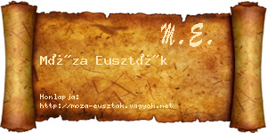Móza Euszták névjegykártya